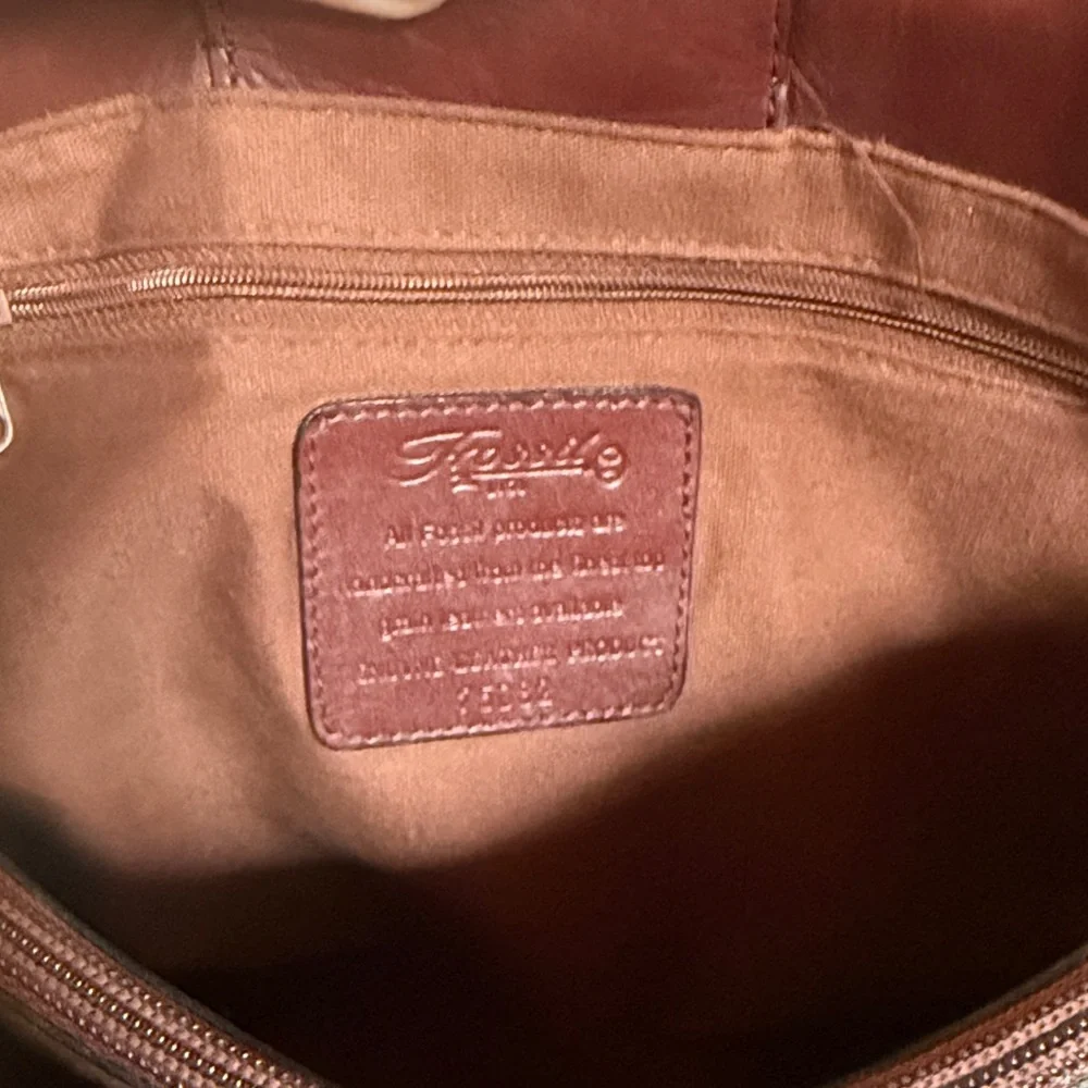 FOSSIL Brown Leather Woven Shoulder Bag - Picture 2 of 6